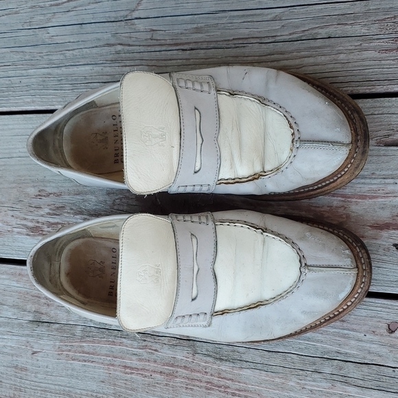 Brunello Cucinelli Vintage Y2K Loafer Women Leather Flats shoes sz 38.5/8.5 - Picture 3 of 13